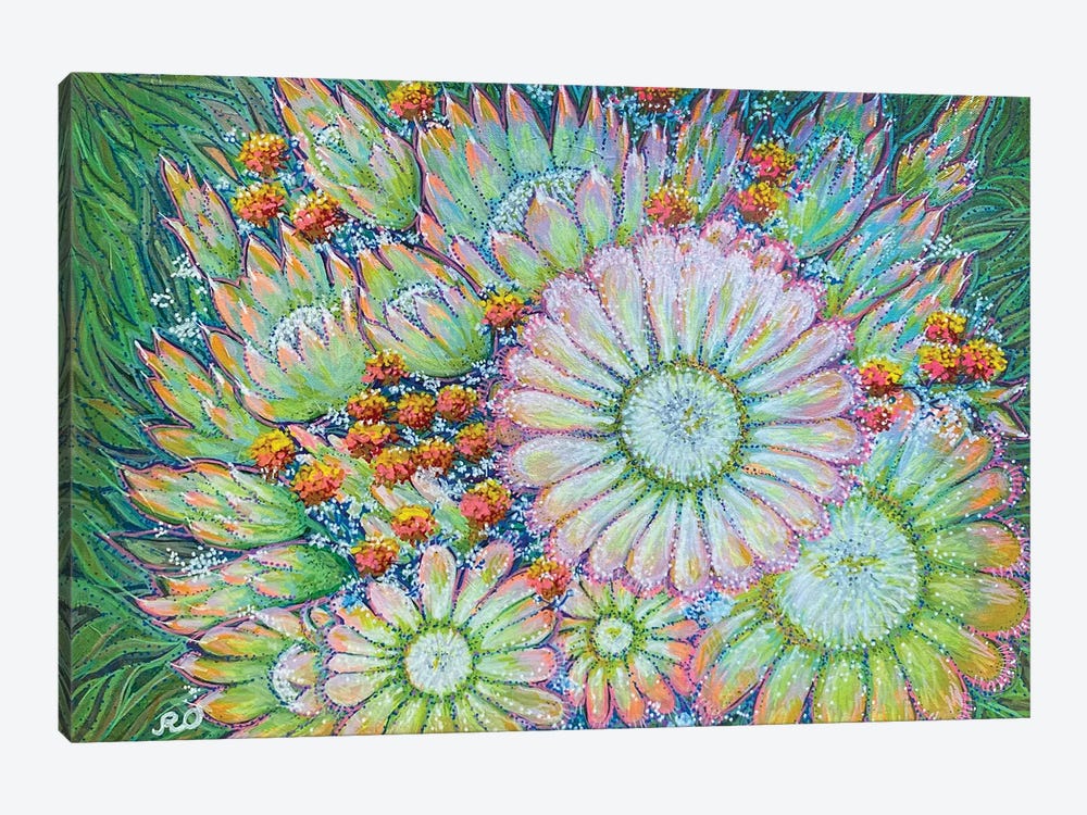 Positive Flowers by RO ArtUS 1-piece Canvas Print
