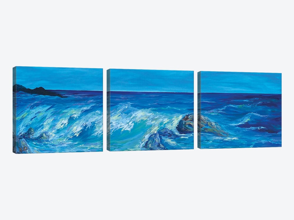 Sea by RO ArtUS 3-piece Canvas Wall Art