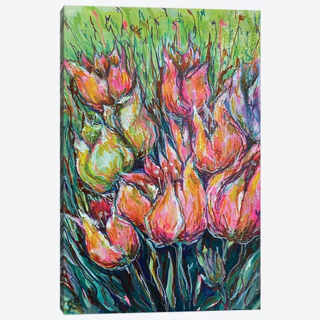 Small Tulips Canvas Print #ROU51} by RO ArtUS Canvas Art Print
