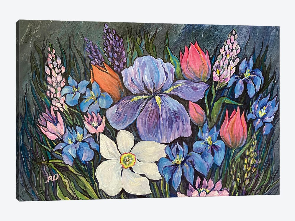 Spring Flowers by RO ArtUS 1-piece Canvas Wall Art