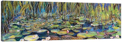 Summer Lake Canvas Art Print - Water Lilies Collection