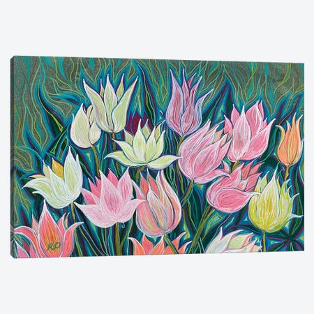 Tulips Canvas Print #ROU69} by RO ArtUS Canvas Wall Art