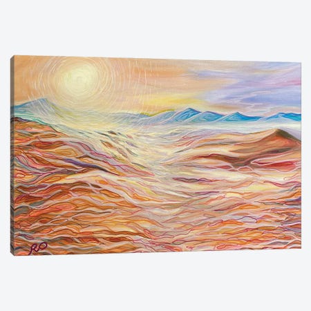 White Sun Of Desert Canvas Print #ROU75} by RO ArtUS Canvas Art
