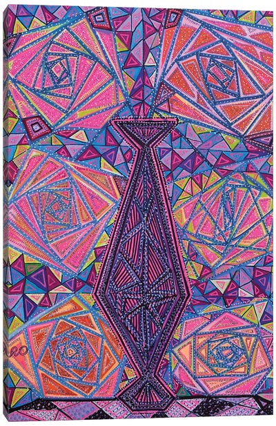 Geometric Vase Canvas Art Print - RO ArtUS