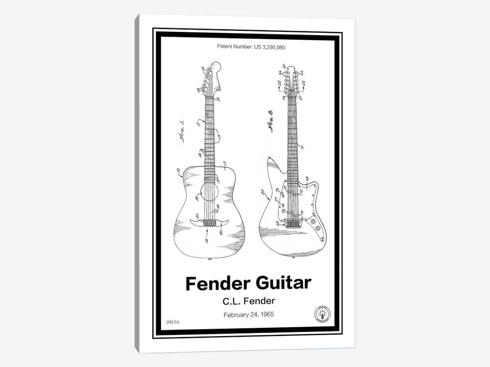 Fender Guitar by Retro Patents 1-piece Canvas Art Print