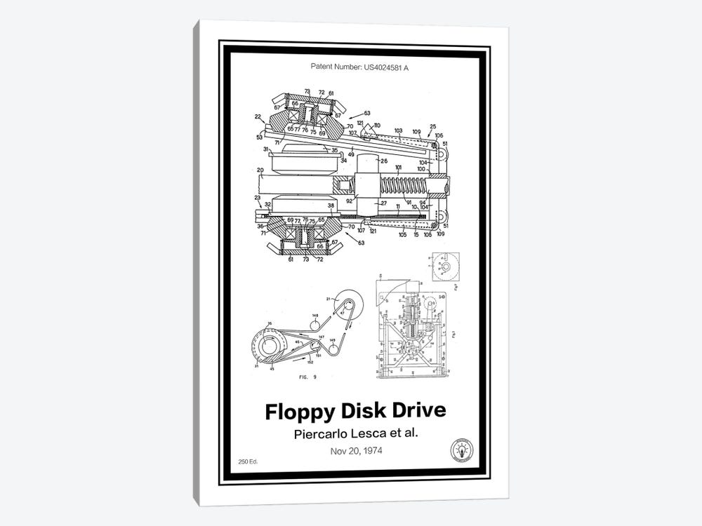 Floppy Disk Drive by Retro Patents 1-piece Canvas Art