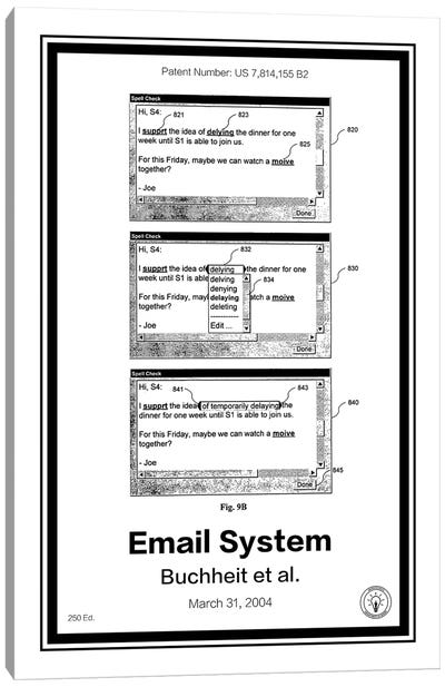 Gmail Canvas Art Print - Electronics & Communication Blueprints