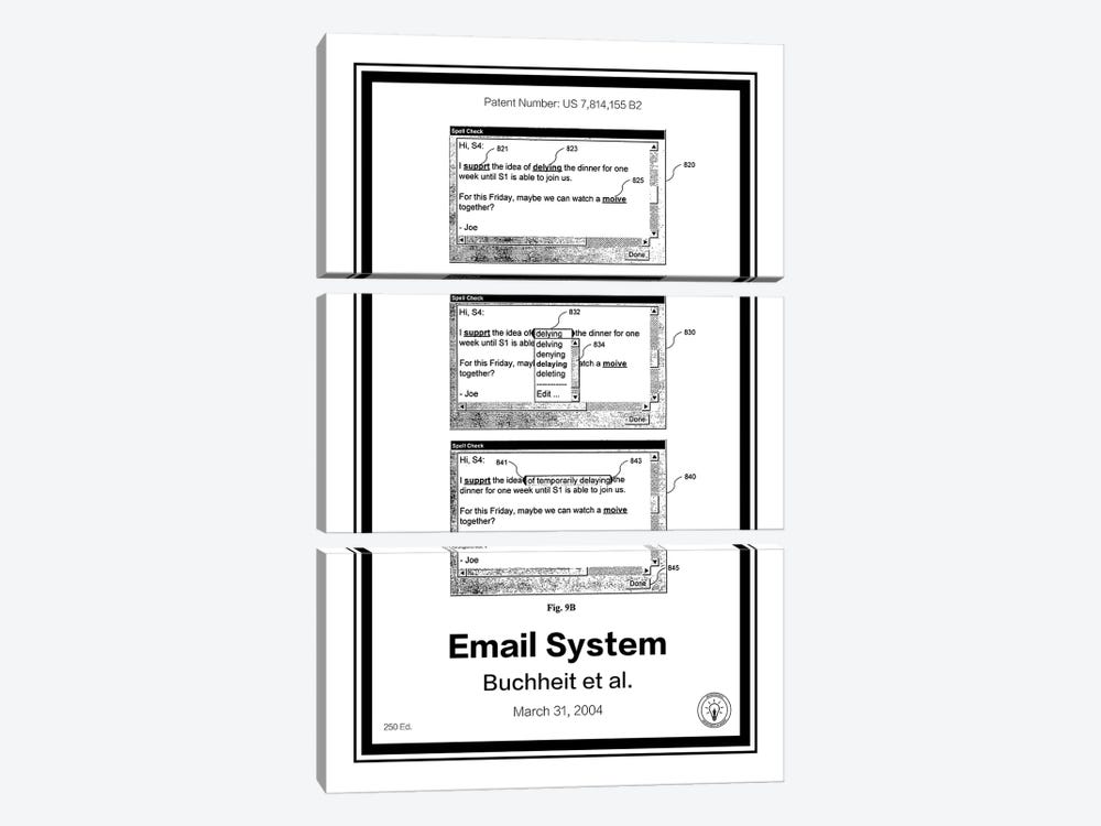 Gmail by Retro Patents 3-piece Canvas Artwork