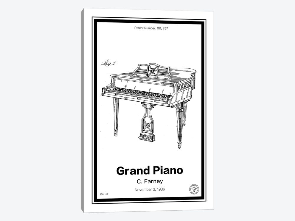 Grand Piano by Retro Patents 1-piece Canvas Print