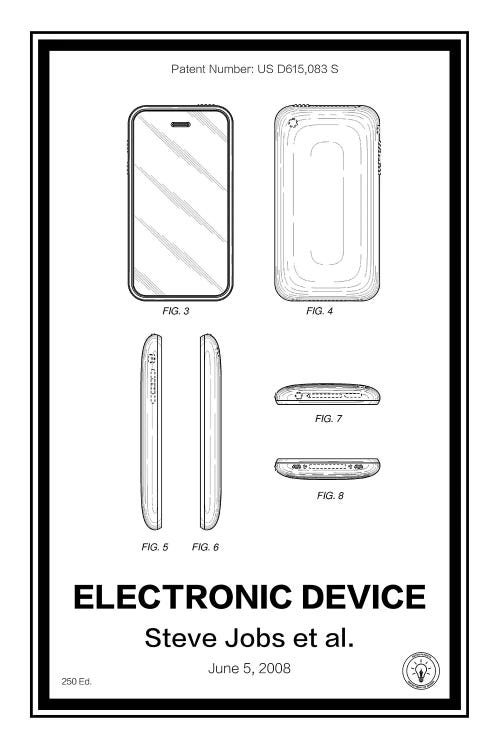 iPhone by Retro Patents wall art