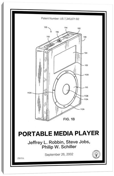 iPod Canvas Art Print - Electronics & Communication Blueprints
