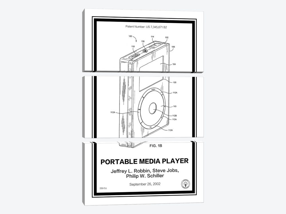 iPod by Retro Patents 3-piece Canvas Art Print