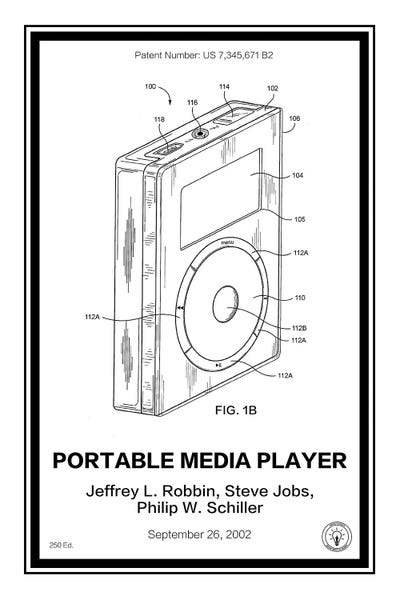 Electronics & Communication Blueprints: iPod by Retro Patents