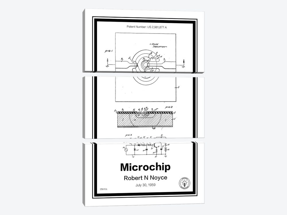 Microchip by Retro Patents 3-piece Canvas Wall Art