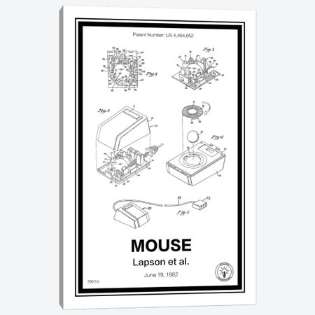 Mouse Canvas Print #RPA21} by Retro Patents Art Print