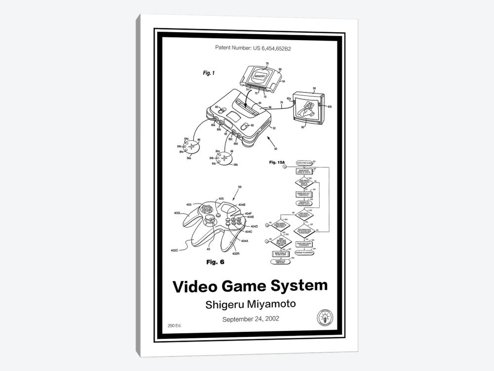 N64 by Retro Patents 1-piece Canvas Wall Art