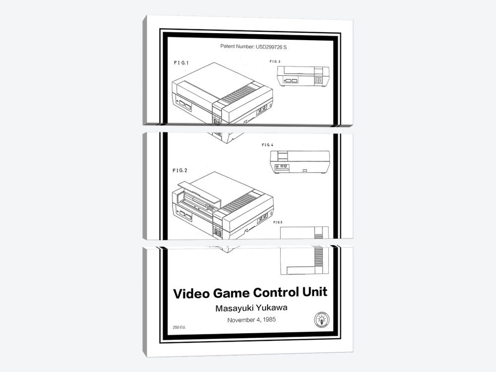 NES by Retro Patents 3-piece Canvas Art Print