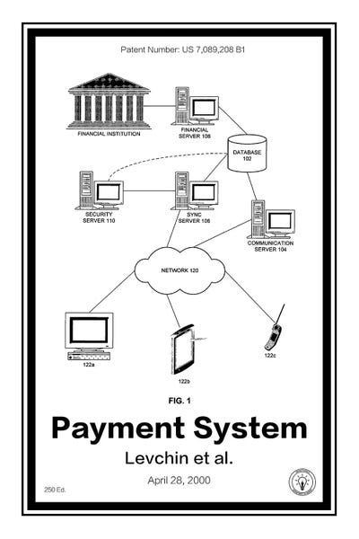 Electronics & Communication Blueprints: PayPal by Retro Patents