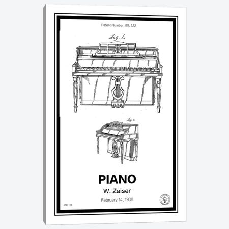 Piano Canvas Print #RPA26} by Retro Patents Canvas Art
