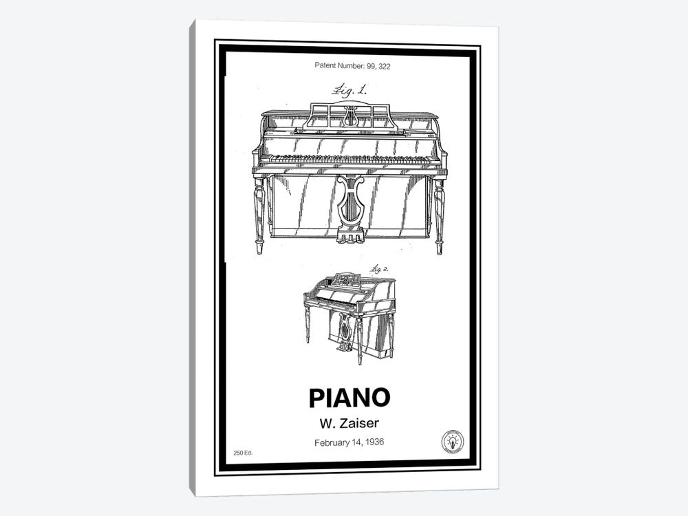Piano by Retro Patents 1-piece Canvas Art