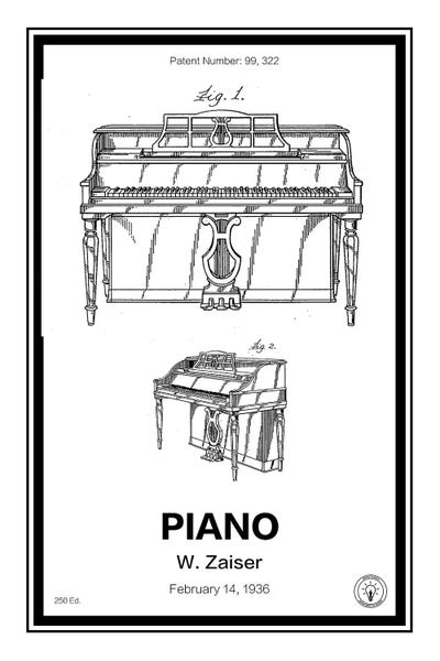 Music Blueprints: Piano by Retro Patents