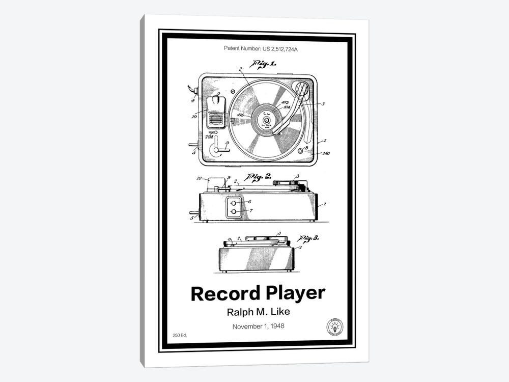 Record Player by Retro Patents 1-piece Canvas Print
