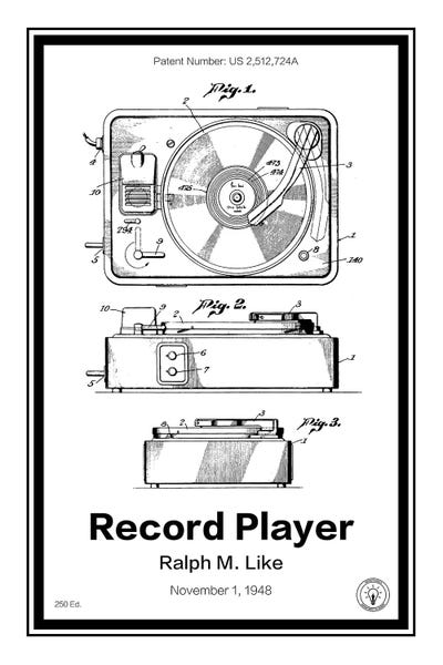 Media Formats: Record Player by Retro Patents
