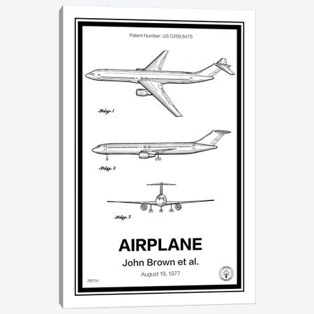 Airplane Canvas Print #RPA2} by Retro Patents Canvas Art
