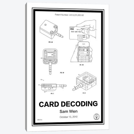Square, Card Decoder Canvas Print #RPA32} by Retro Patents Canvas Artwork
