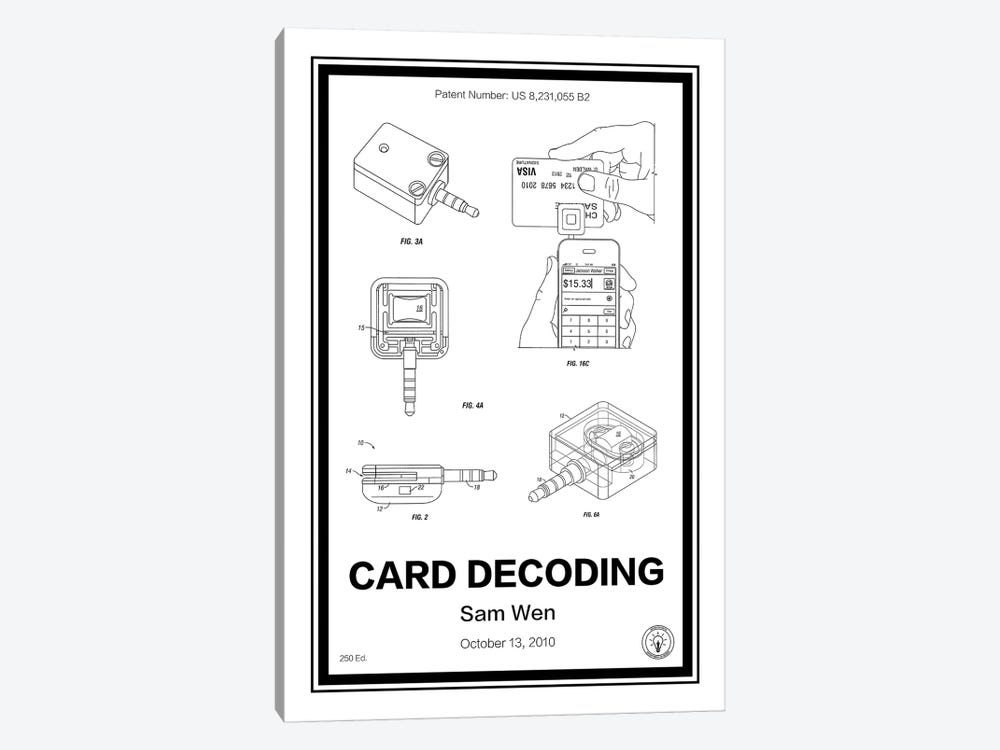 Square, Card Decoder by Retro Patents 1-piece Canvas Art Print