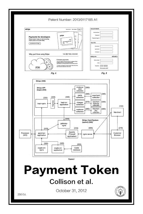 Stripe Payment Token by Retro Patents wall art