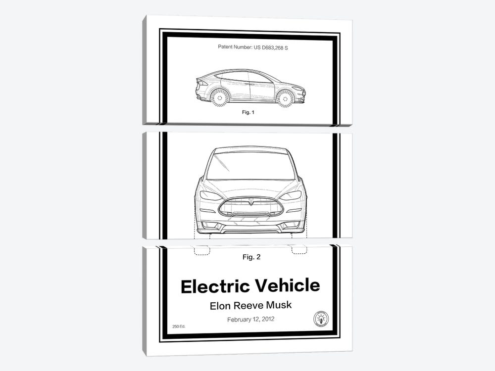 Tesla by Retro Patents 3-piece Art Print
