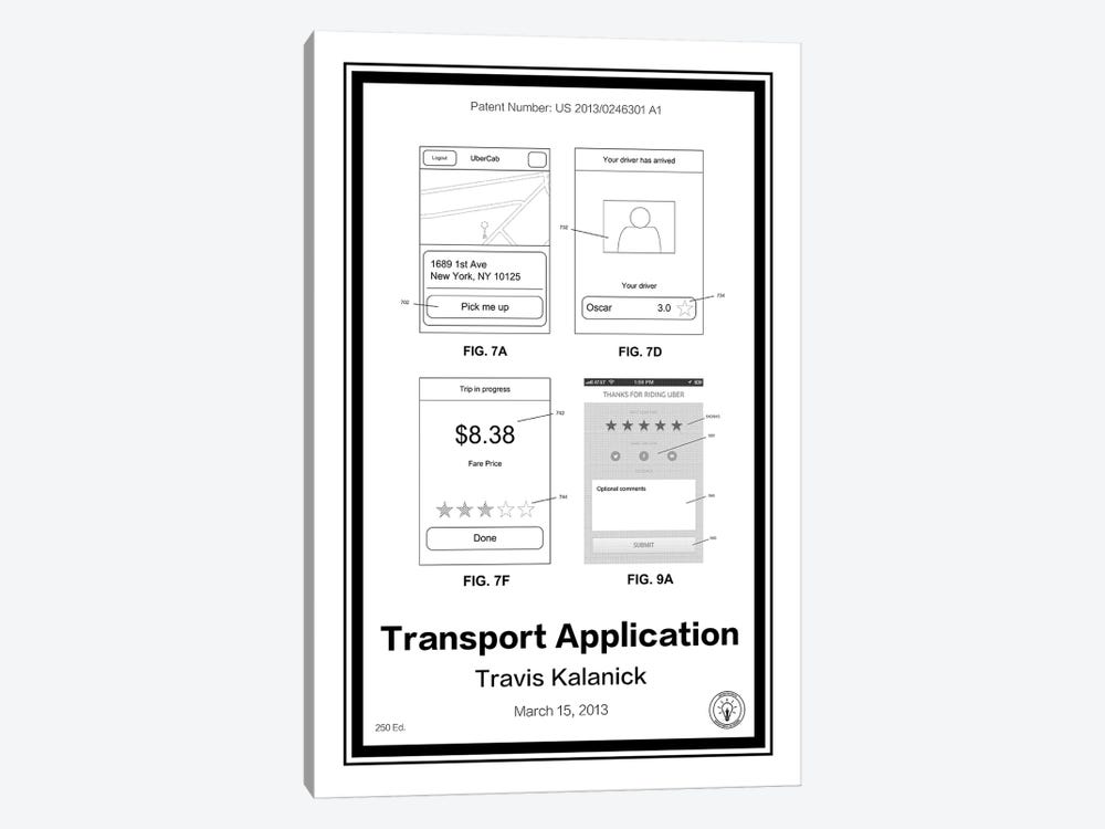 Uber by Retro Patents 1-piece Canvas Artwork