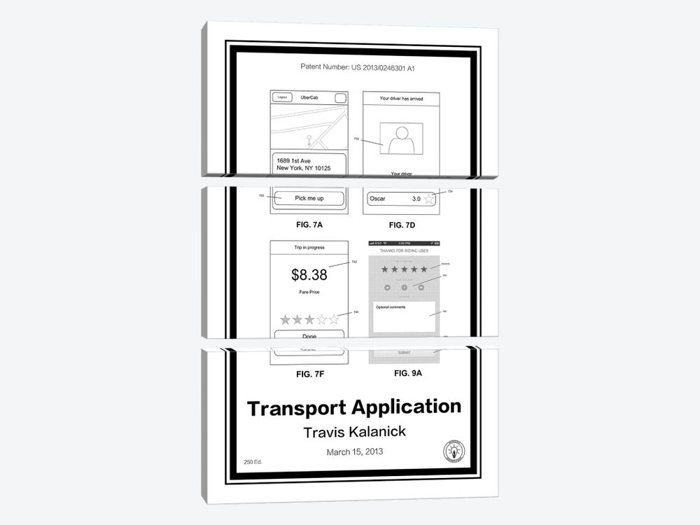 Uber by Retro Patents 3-piece Canvas Art