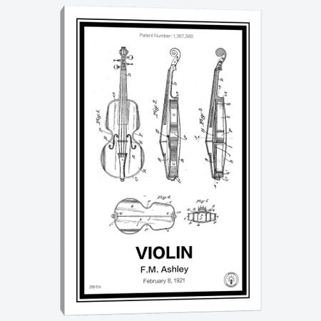 Violin Canvas Print #RPA38} by Retro Patents Canvas Art