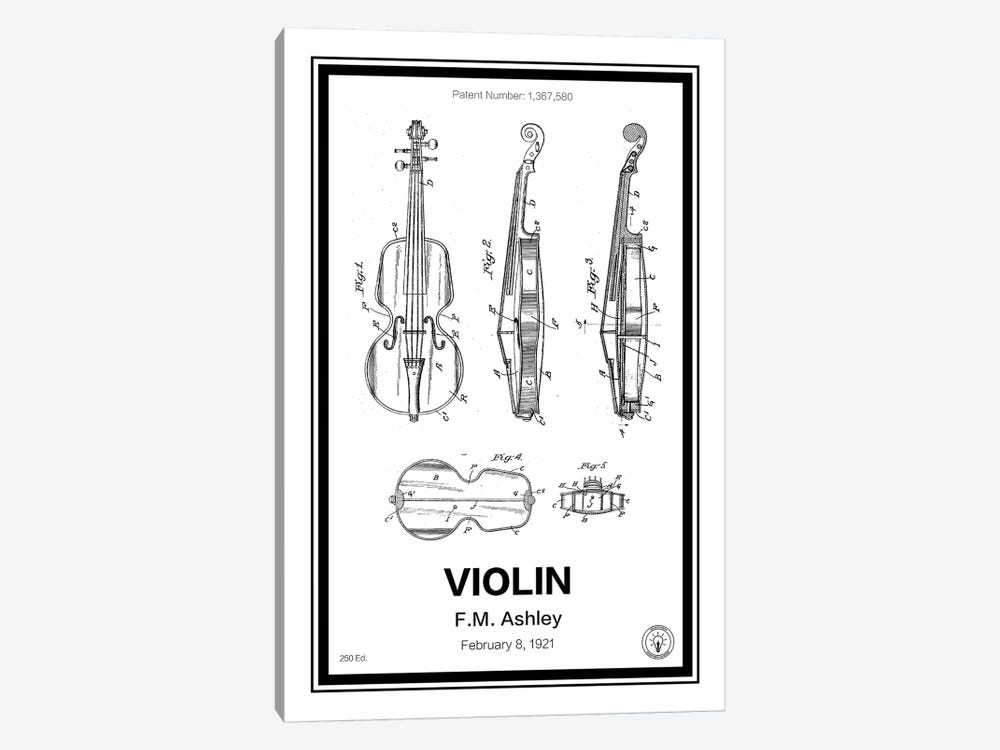 Violin by Retro Patents 1-piece Canvas Art Print