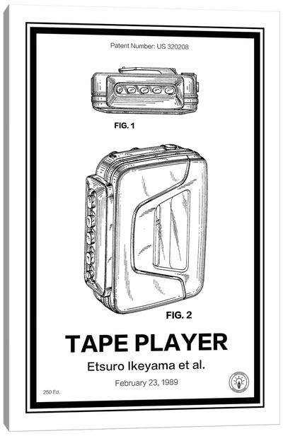 Walkman Canvas Art Print - Retro Patents