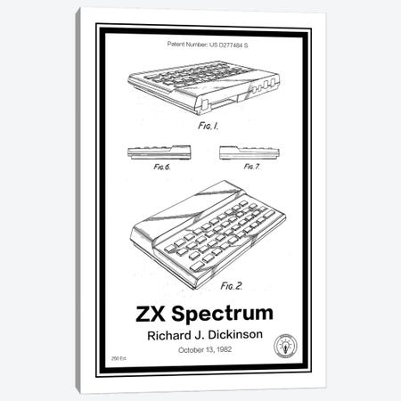 ZX Spectrum Canvas Print #RPA40} by Retro Patents Canvas Print