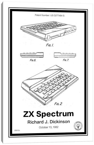 ZX Spectrum Canvas Art Print - Electronics & Communication Blueprints