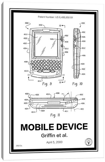 Blackberry Canvas Art Print - Retro Patents