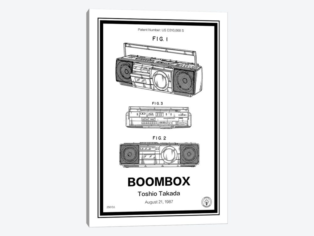 Boombox by Retro Patents 1-piece Canvas Wall Art