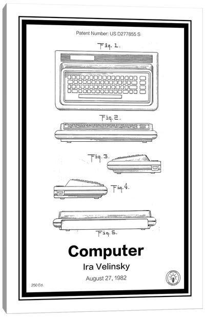 C64 Canvas Art Print - Electronics & Communication Blueprints