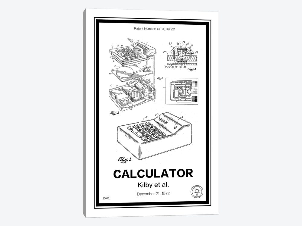 Calculator by Retro Patents 1-piece Canvas Artwork