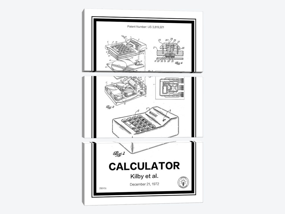 Calculator by Retro Patents 3-piece Canvas Artwork