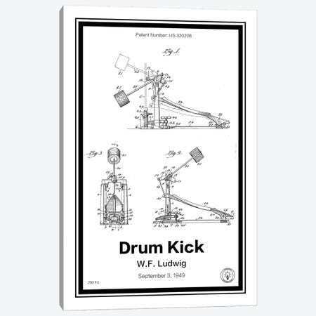 Drumkick Canvas Print #RPA8} by Retro Patents Canvas Art