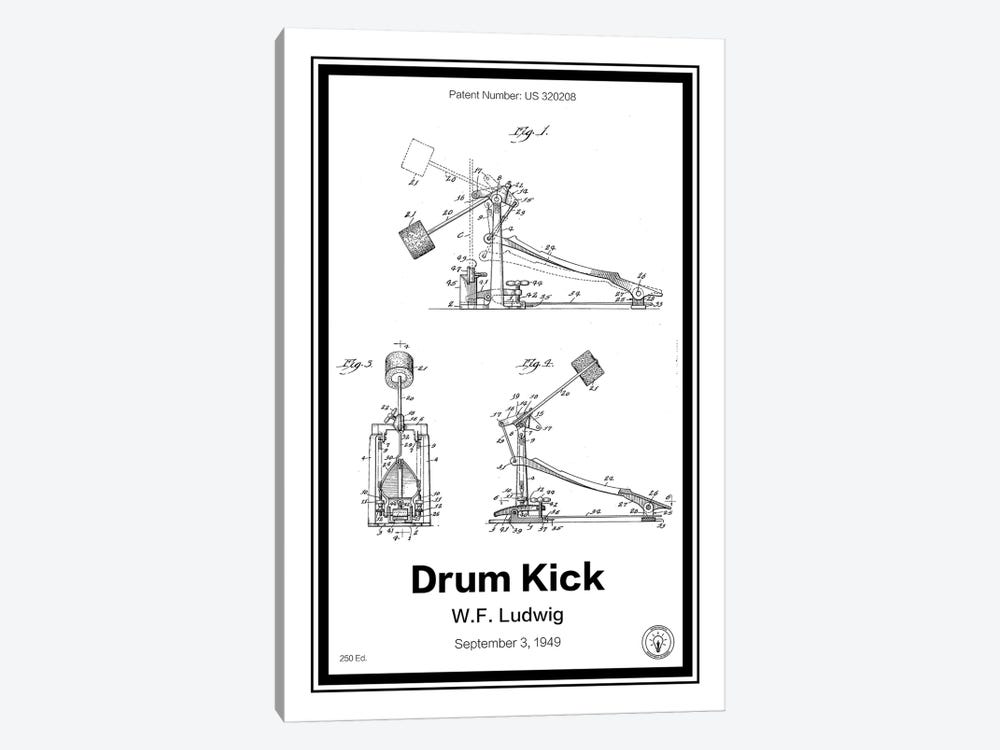 Drumkick by Retro Patents 1-piece Canvas Art Print
