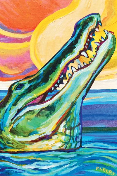 Alligator by Robert Phelps acrylic art print