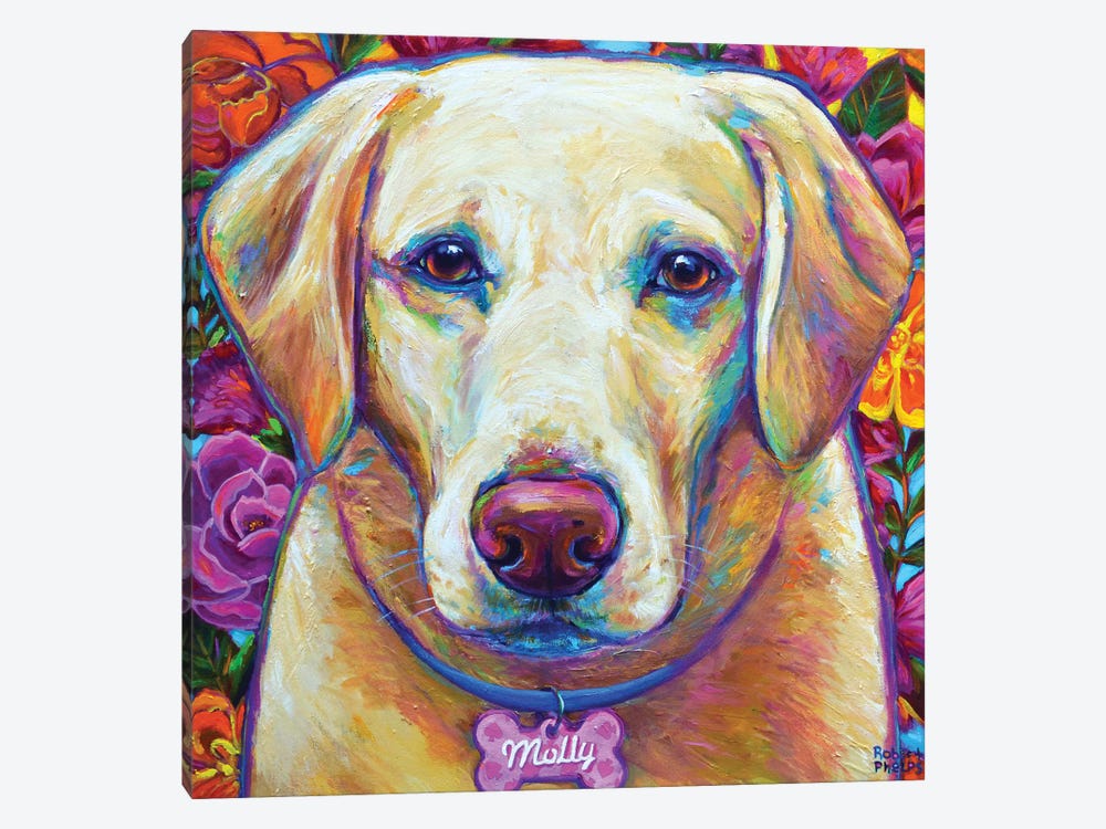 Molly the Blond Lab by Robert Phelps 1-piece Canvas Art