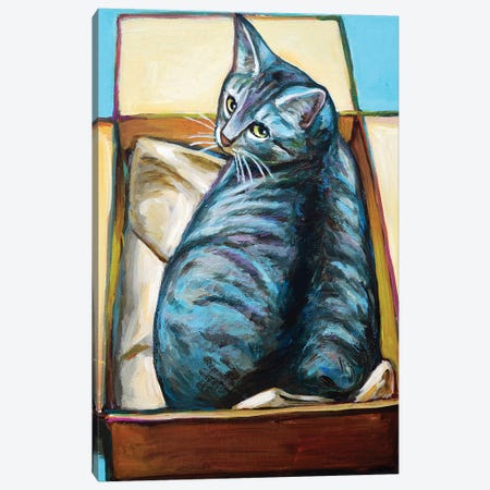Slinky the Cat Canvas Print #RPH111} by Robert Phelps Canvas Art