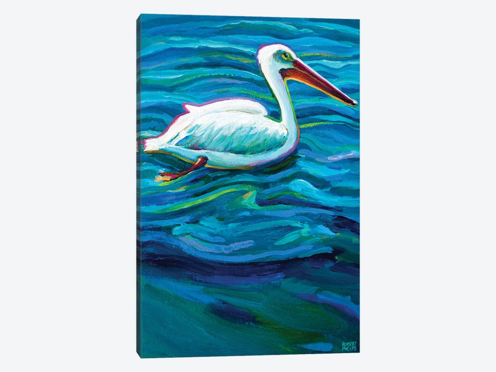 Swimming Pelican by Robert Phelps 1-piece Canvas Wall Art